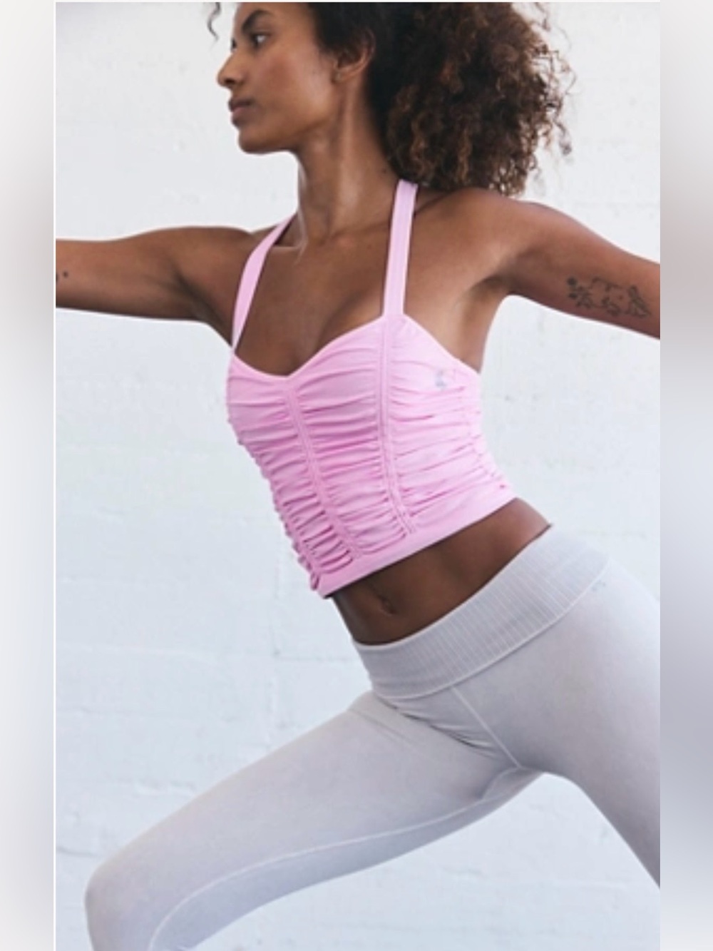 Free People Movement good karma ruched corset tank, XS/S